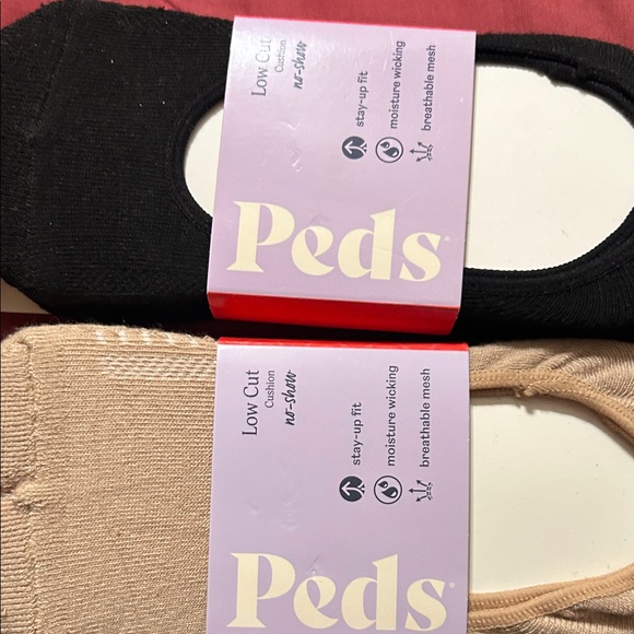 Women's Medium (5-10) Low Cut, Cushion, No-Show Socks - 3 Pack eachBlack and Tan - Picture 3 of 4